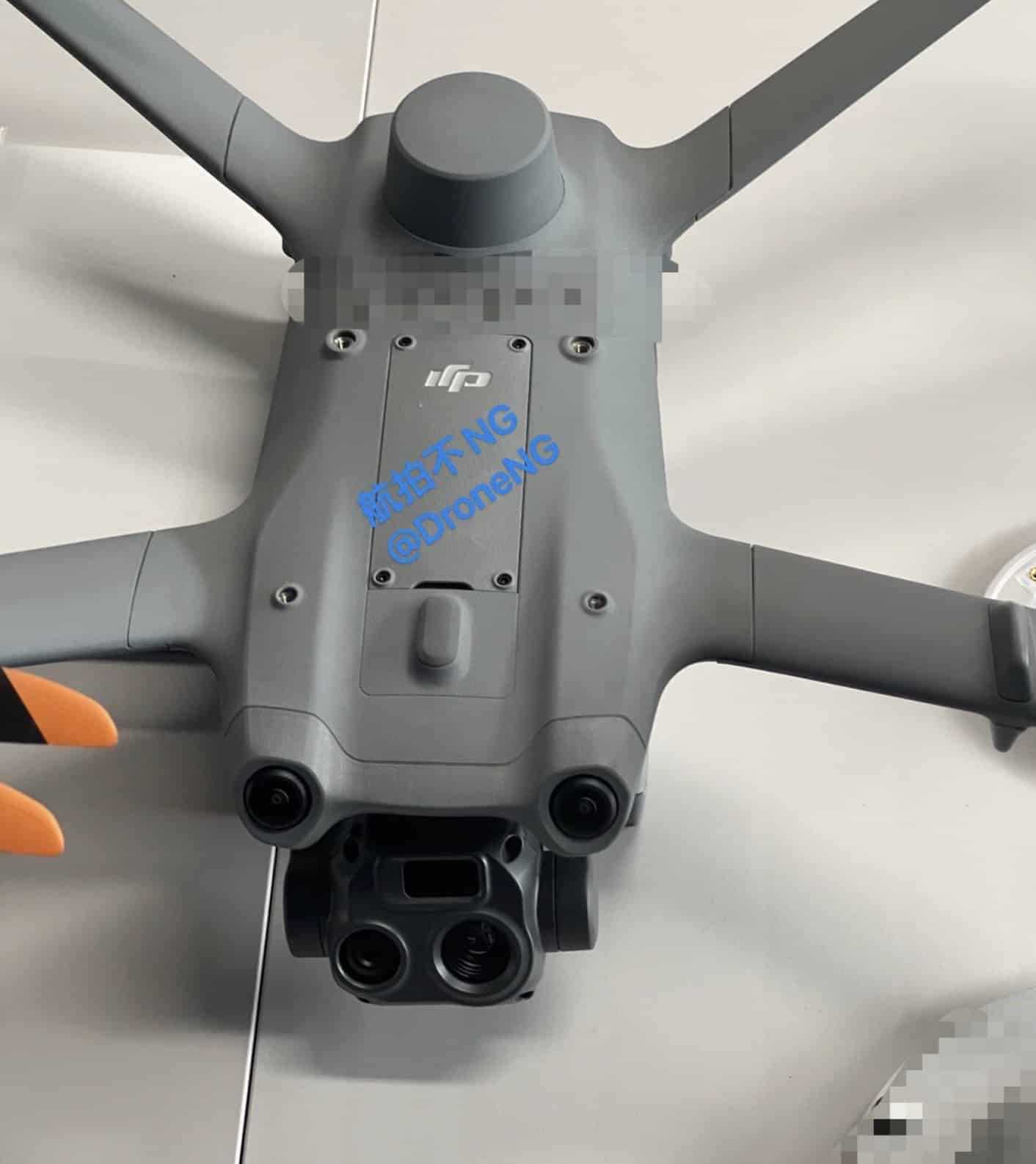 The DJI Matrice 3D enterprise drone with its RTK module and fixed arms.