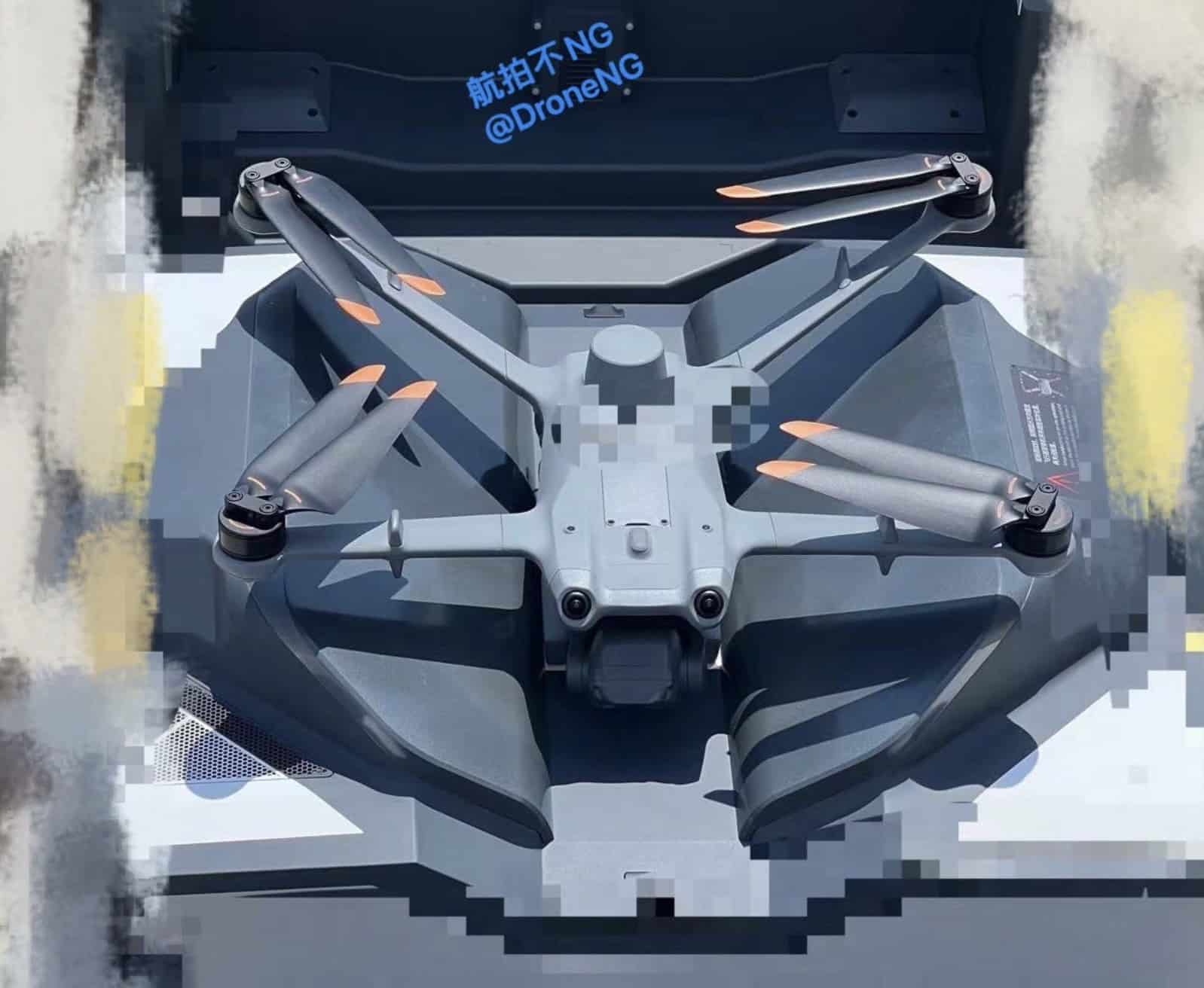 NGDrone leak image of the DJI Matrice 3D built to pair with the smaller DJI Dock.