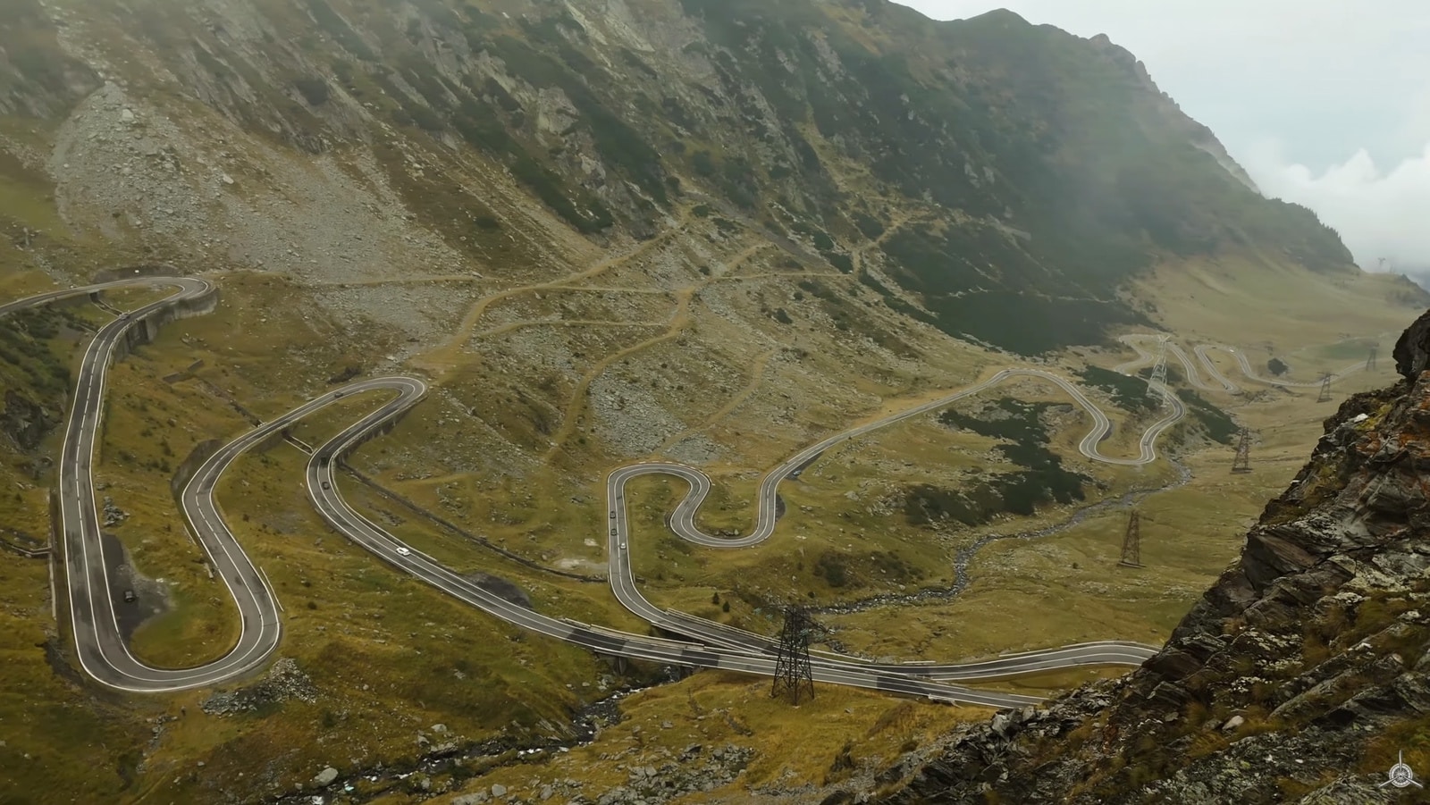 Aerial footage from Romania's Transfagarasan road shot with the Mini 4 Pro.