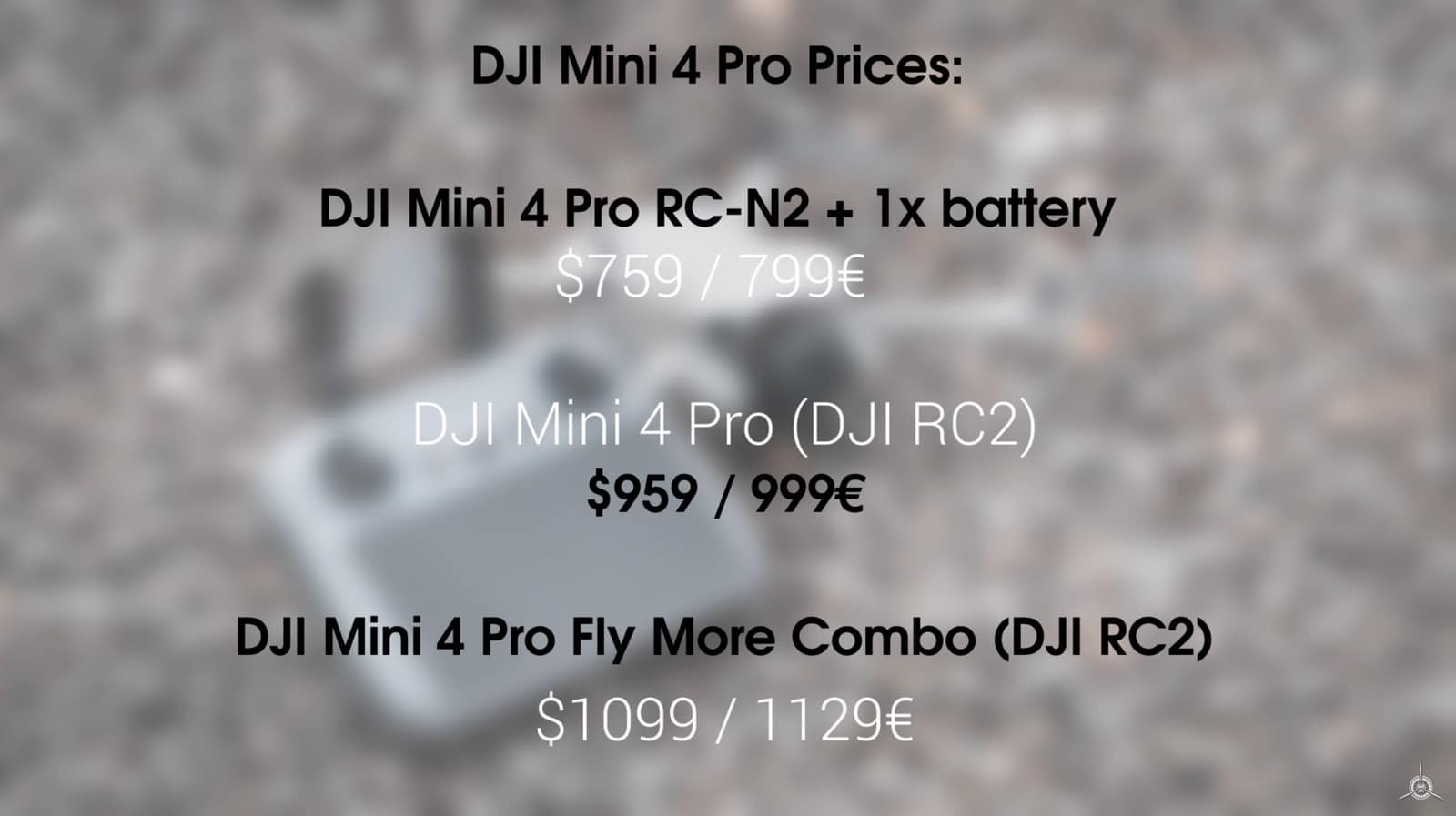 The DJI Mini 4 Pro folded down at the end of the review.
