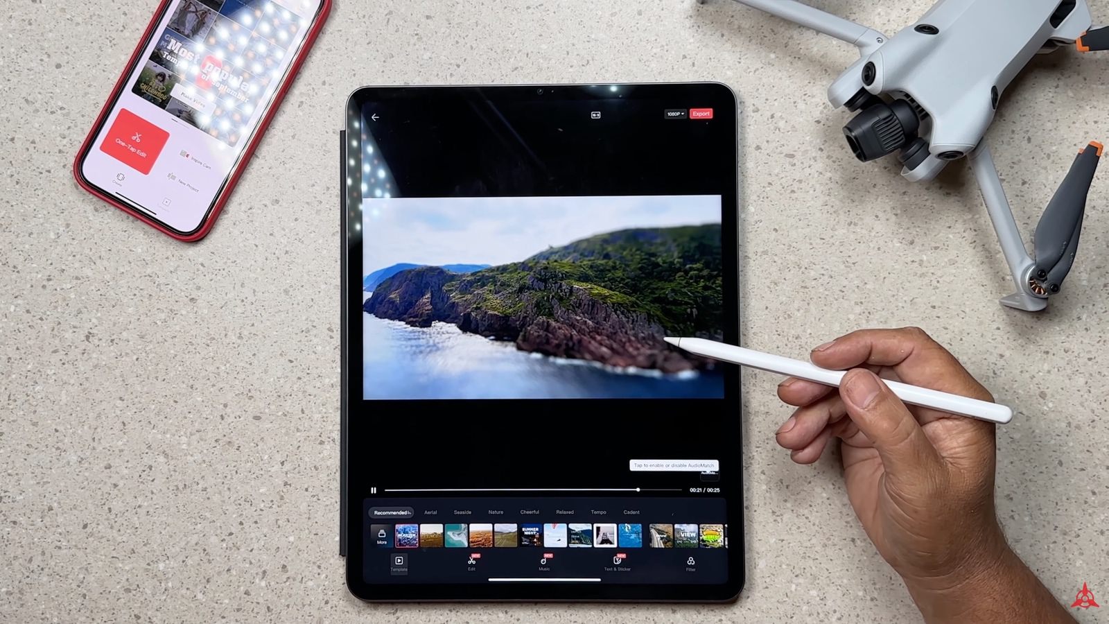 DJI LightCut video editing app.