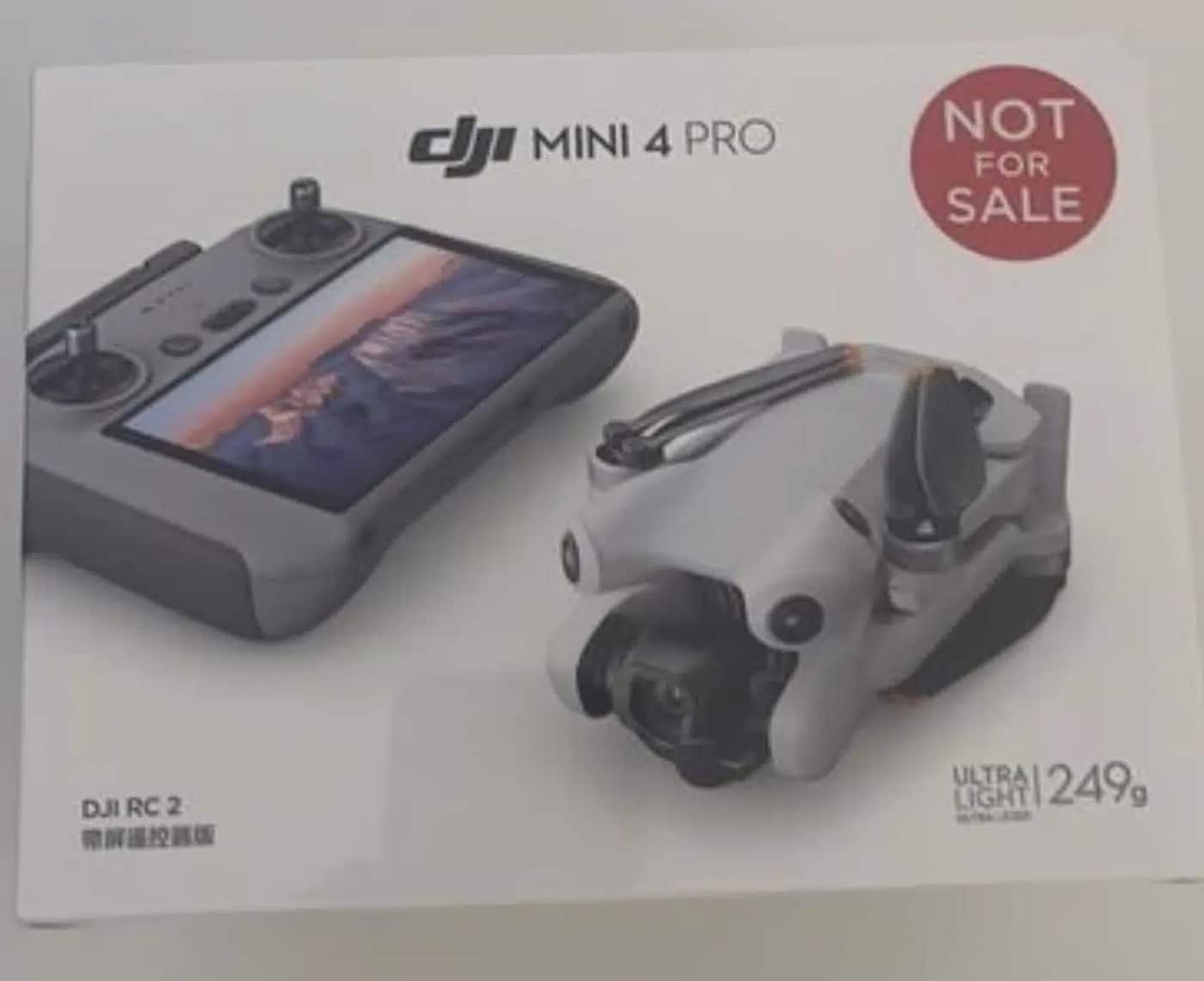 DJI Mini 4 Pro mini-drone retail box