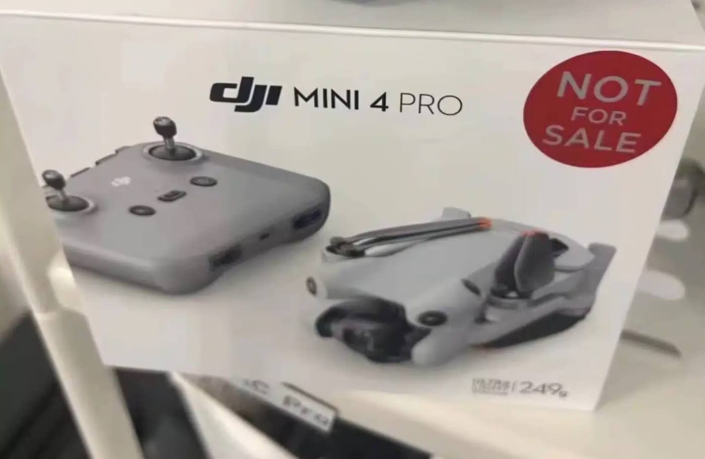 DJI Mini 4 Pro drone retail box