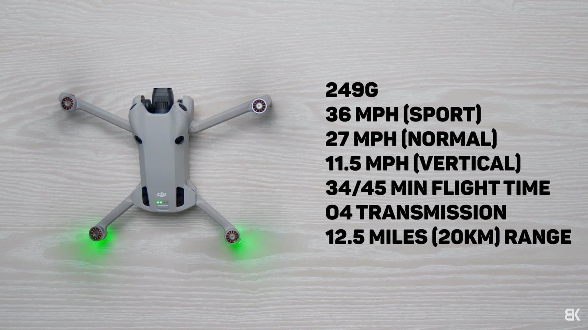 DJI Mini 4 Pro specifications.