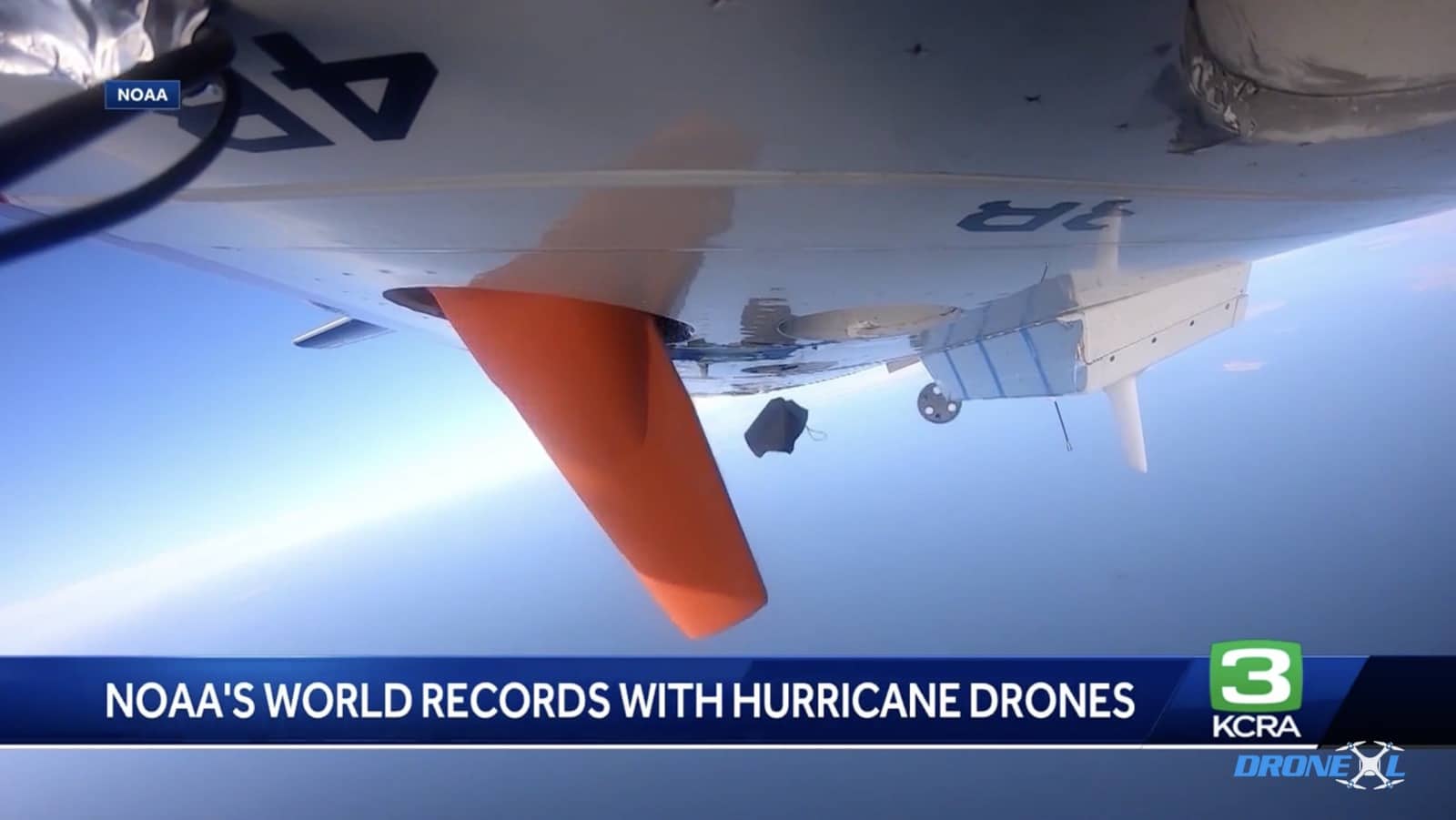 The 27-pound (12-kilogram) drone NOAA released into the eye of Hurricane Ian.