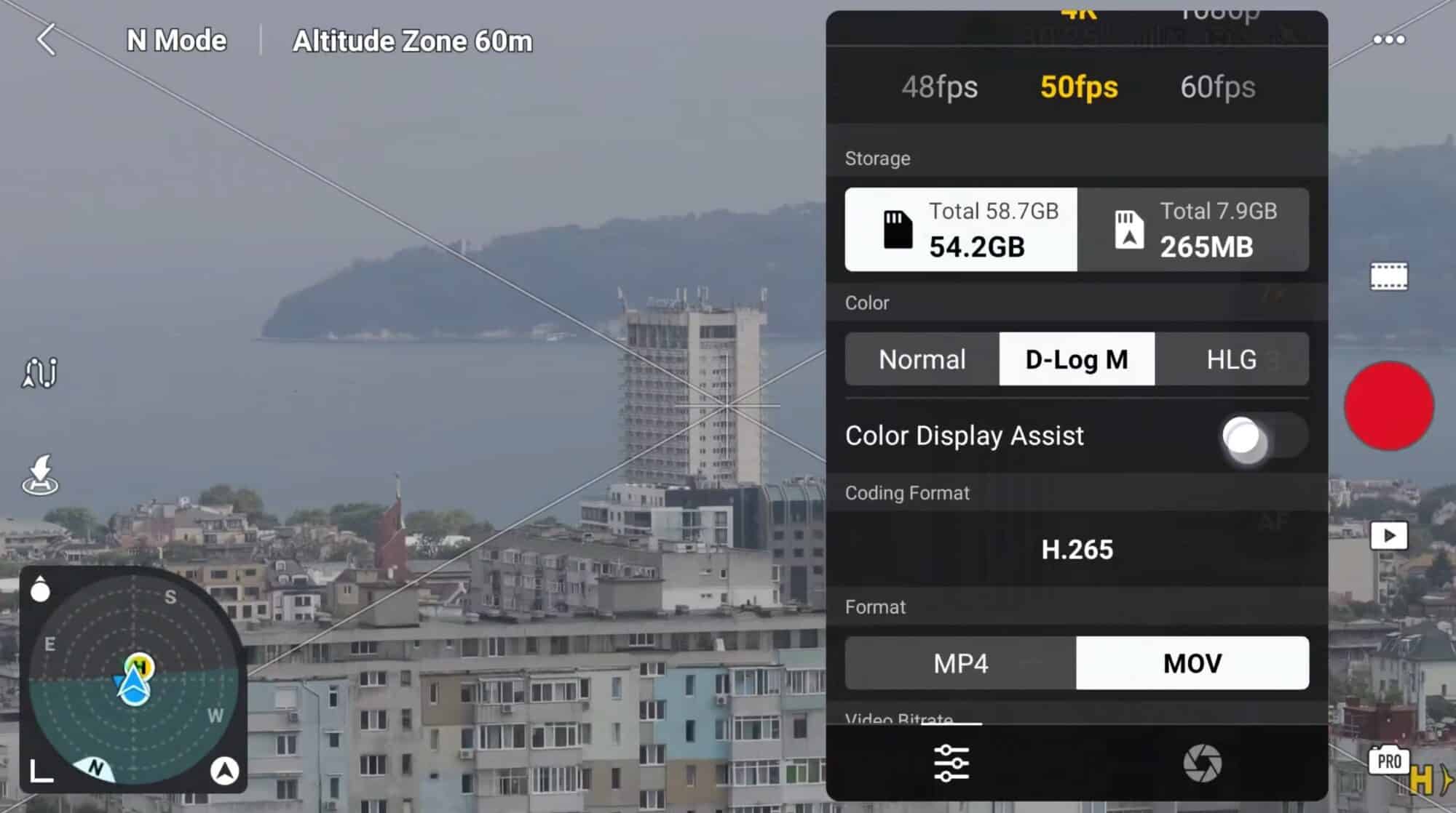 Land Protection switch tucked into the DJI Fly safety settings menu.