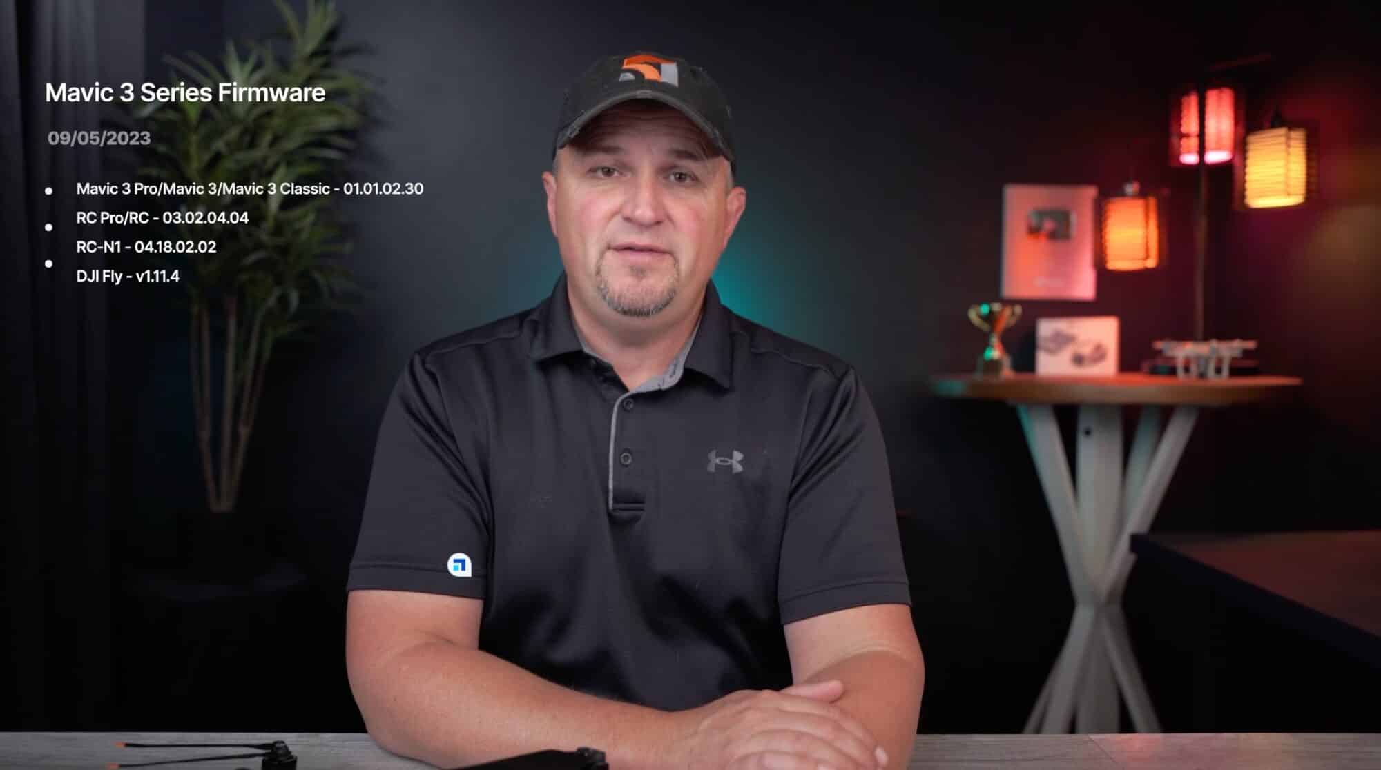 Video still from Russ 51 Drones' walkthrough of the DJI Mavic 3 firmware update.