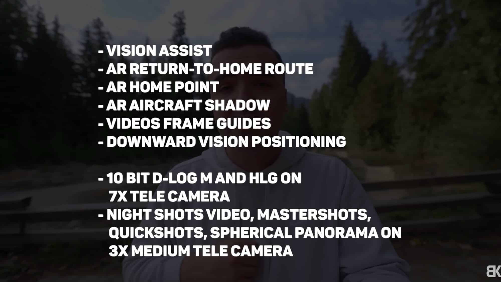 Screenshot of the Mavic 3 firmware release notes listing every change in the update.