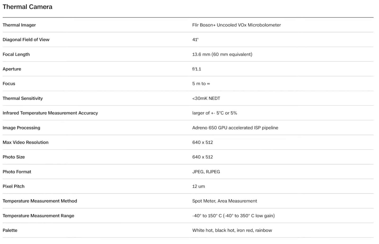 Skydio X10 drone thermal camera specifications