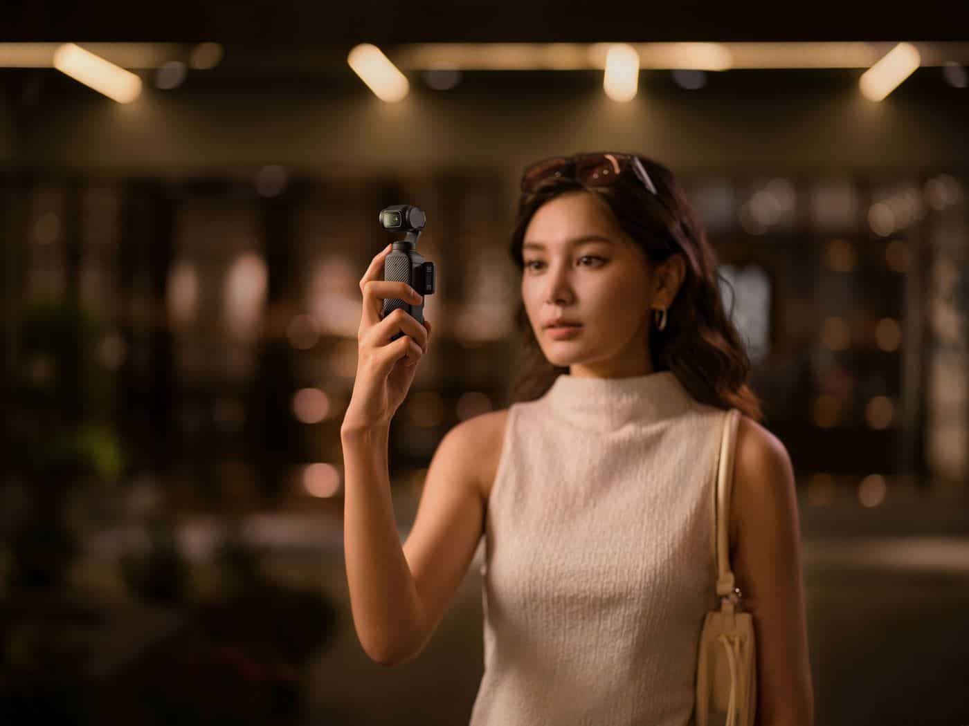 DJI Osmo Pocket 3 with the 1-inch CMOS sensor behind its motorized gimbal.