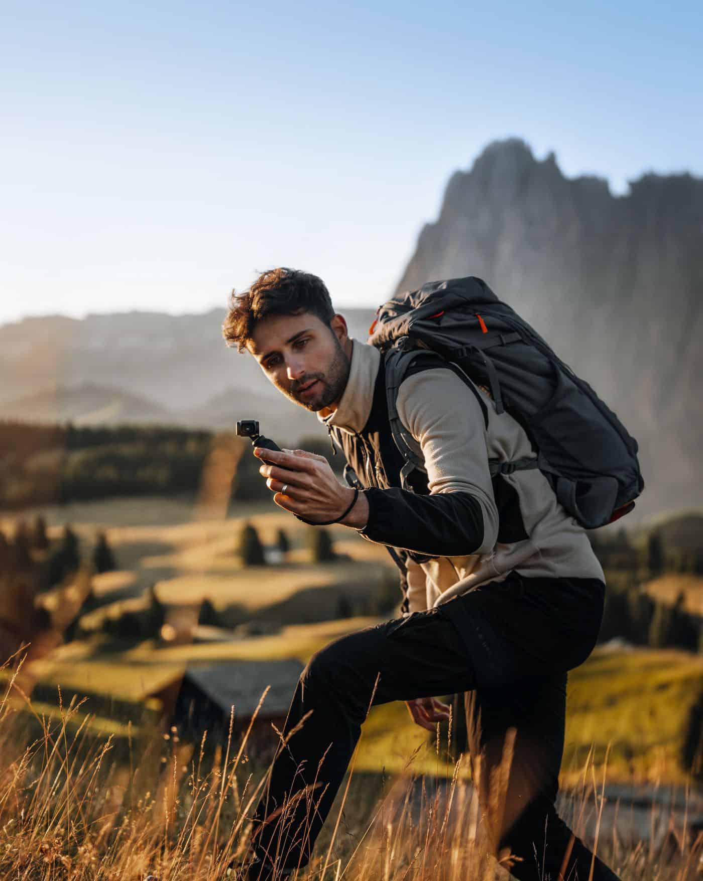 The DJI Osmo Pocket 3, a pocketable stabilized camera recording 4K at 120fps.