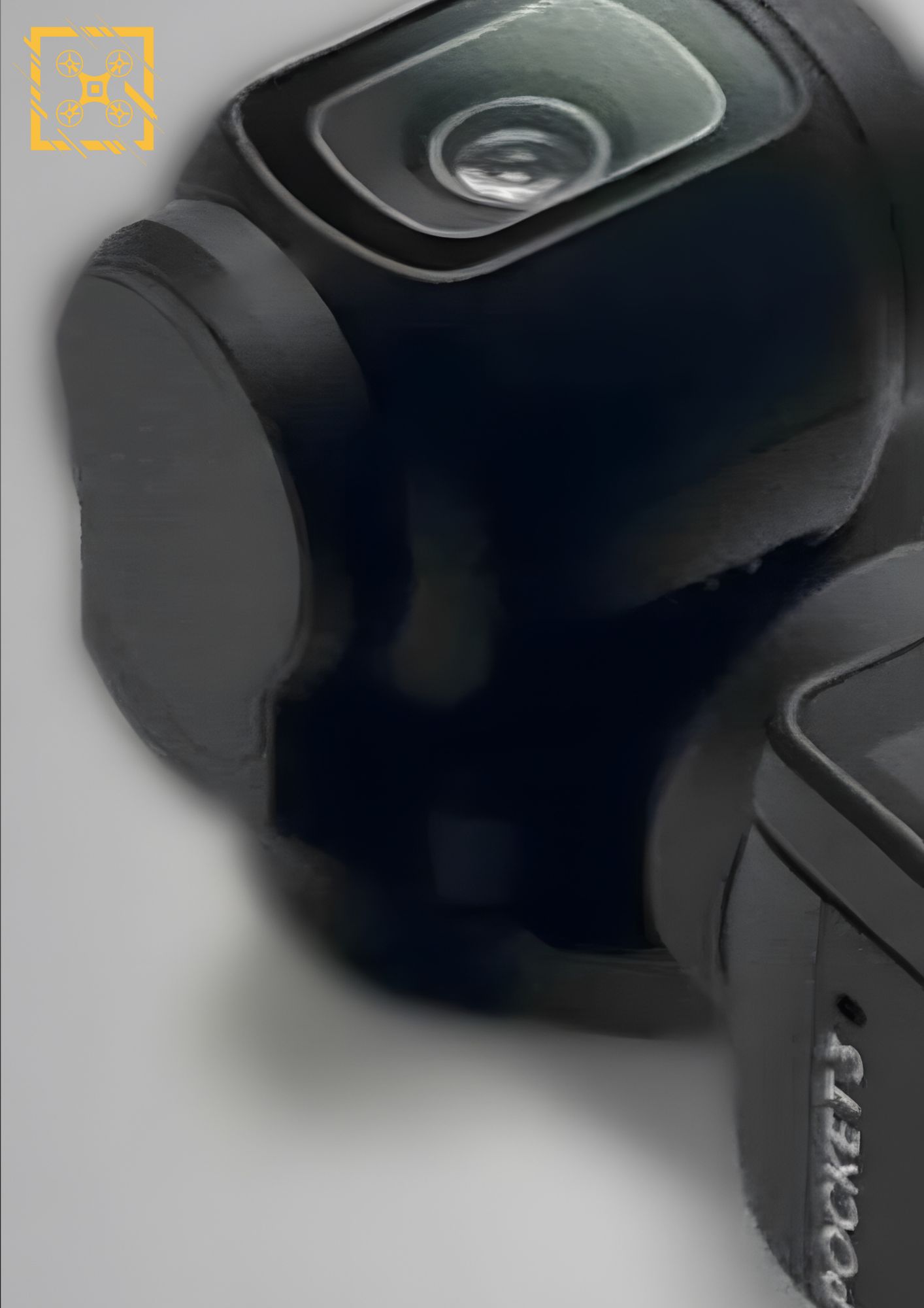 Leaked photo of the DJI Osmo Pocket 3 showing the large display on its handle.
