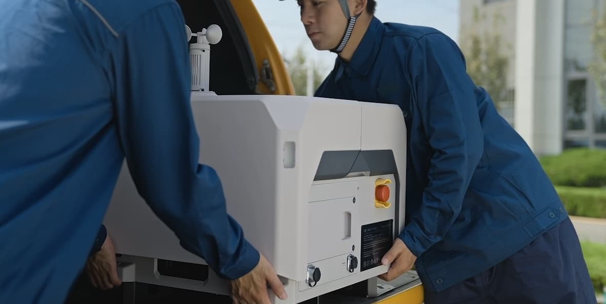 The DJI Dock 2 weighs 75 pounds (34 kilograms), making it easier to relocate.