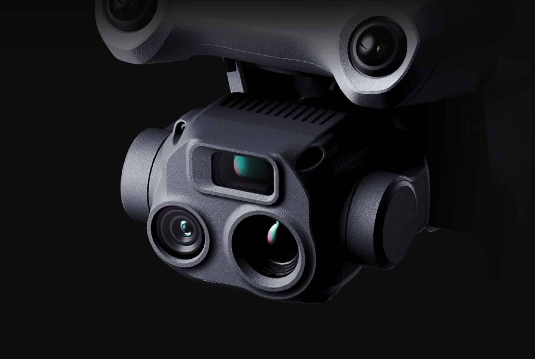 The Matrice 3DT payload, pairing a 640x512 thermal camera with a 48MP wide sensor.