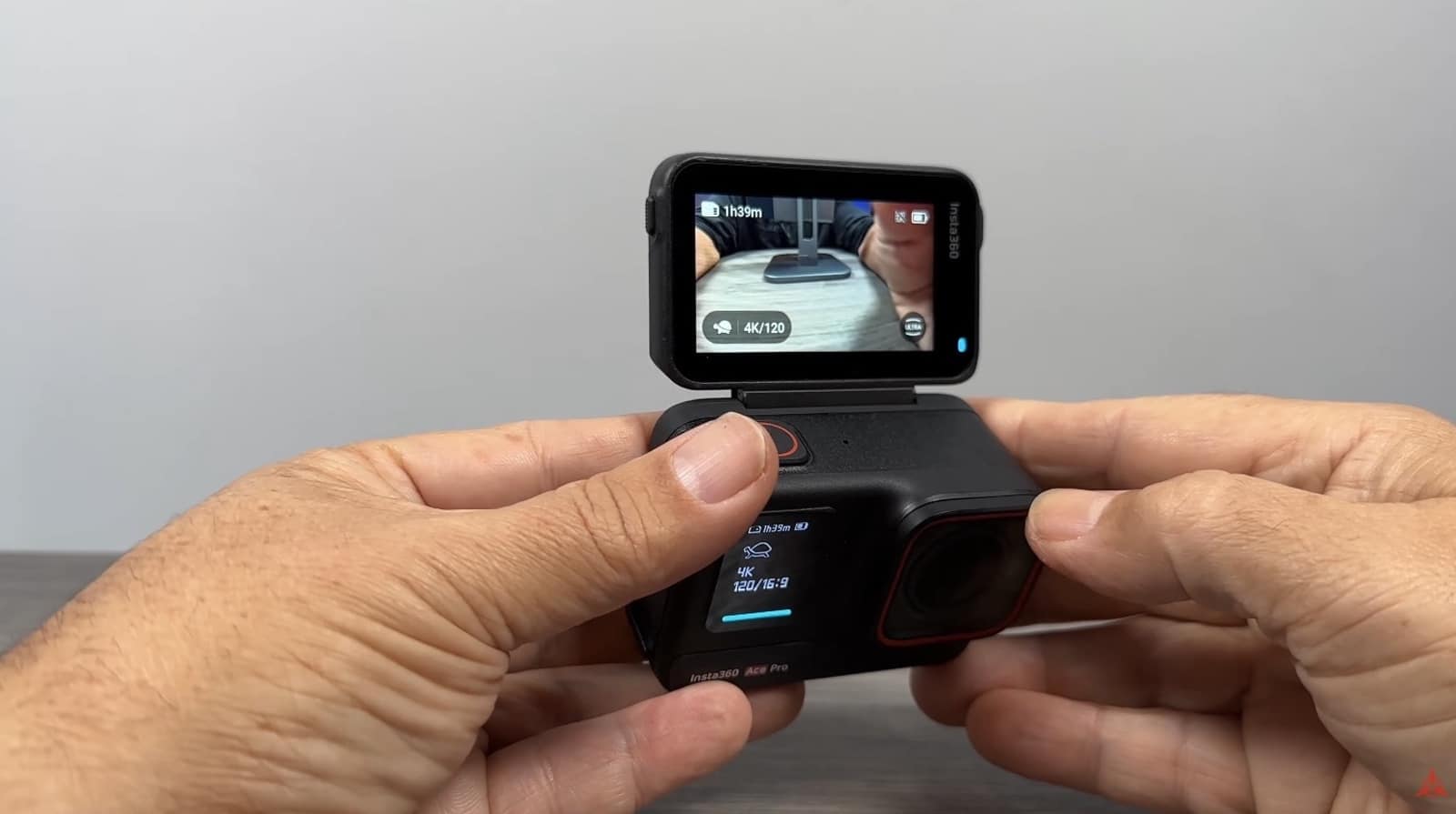 The magnetic quick-release mount that ships inside the Insta360 Ace Pro box.