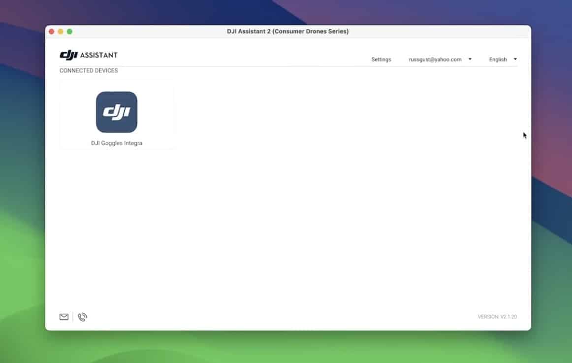 So, what I did this time is I downloaded the DJI Assistant 2 Pro program on my computer, and I updated each of the devices with that.