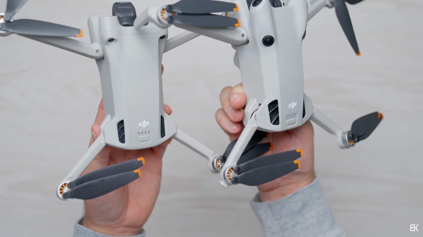 The enlarged cooling vents at the rear of the Mini 4 Pro airframe.