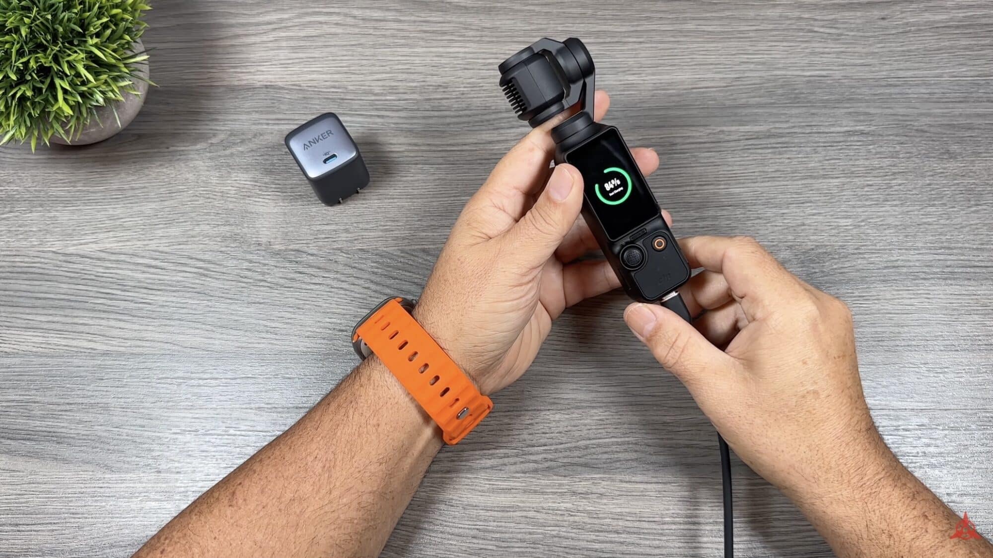 Quarter-inch mount accessory that clips onto the base of the Pocket 3.