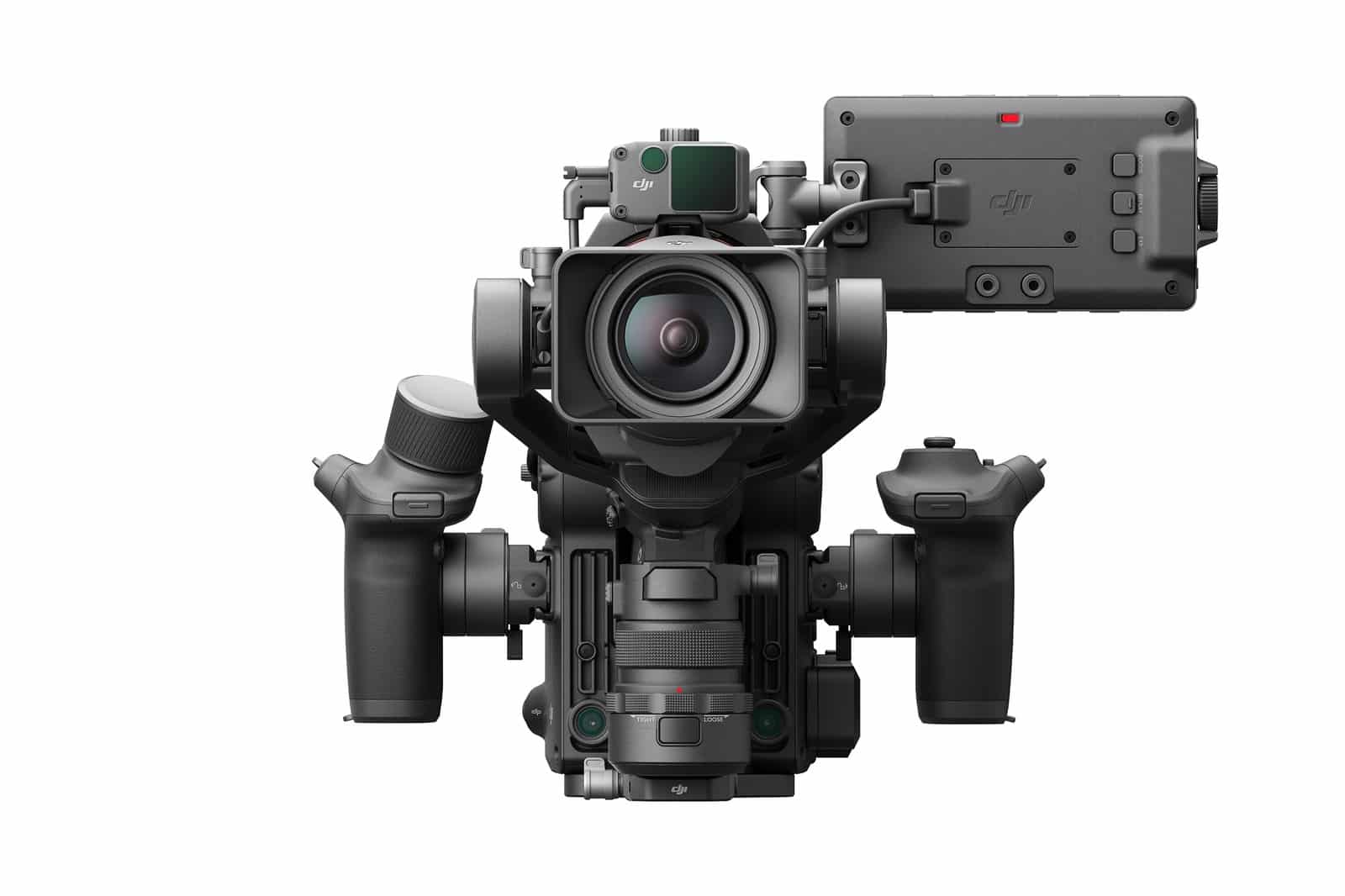 DJI Ronin 4D-8K cinema camera shown from the front on white.