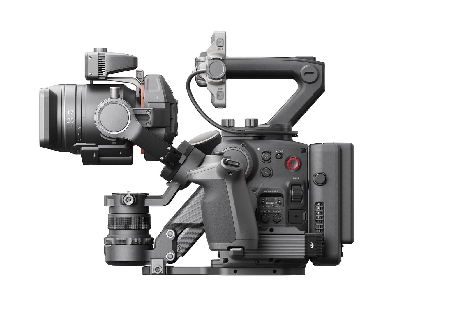 Right-side profile of the DJI Ronin 4D-8K camera system.