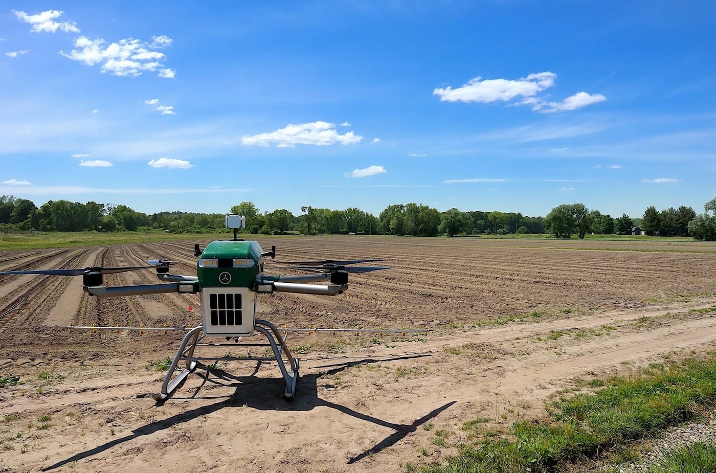 Farming Future Drones for Greener Crop-Dusting