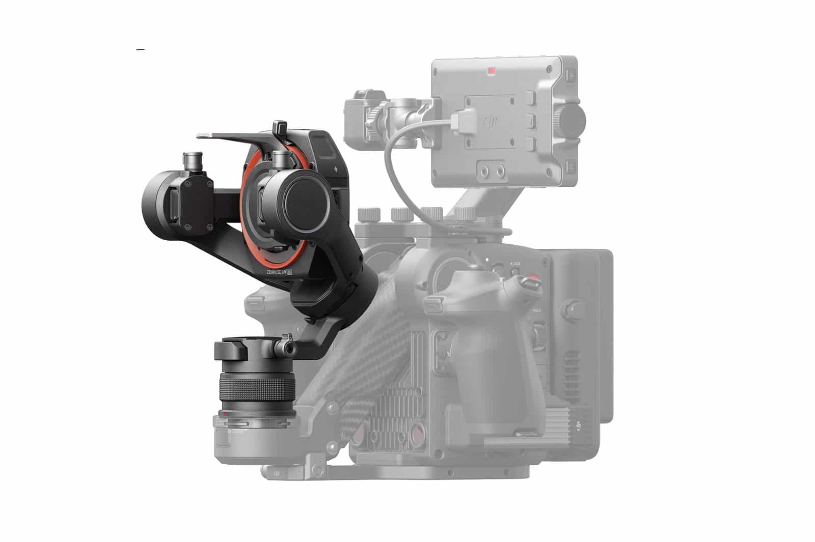 Zenmuse X9-8K gimbal camera mounted on the Ronin 4D main body.