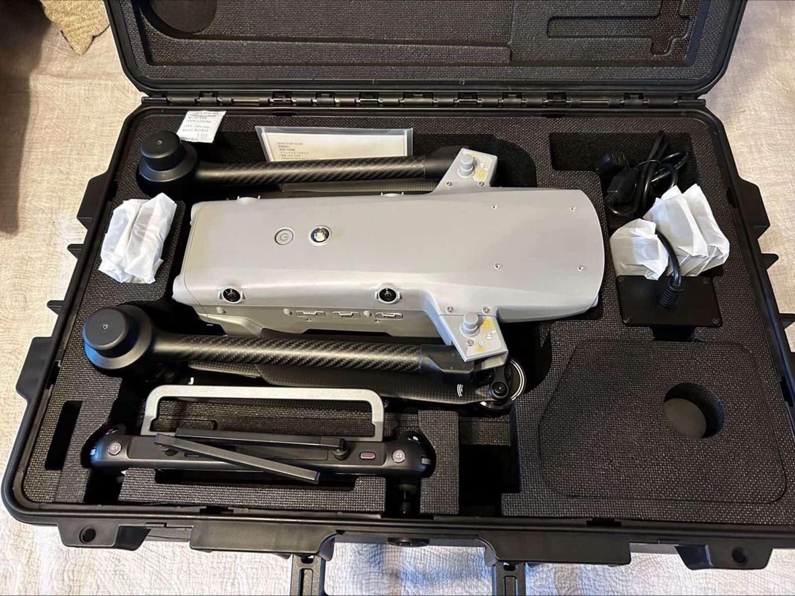 Autel Alpha packed inside its foam-lined hard transport case.