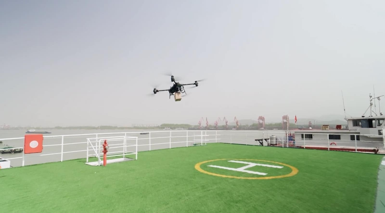 DJI FlyCart 30 press photo from the article's flexible delivery options section.