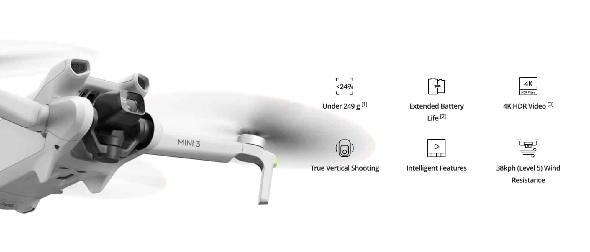 DJI Mini 3 folding camera drone, now $90 cheaper across every configuration.