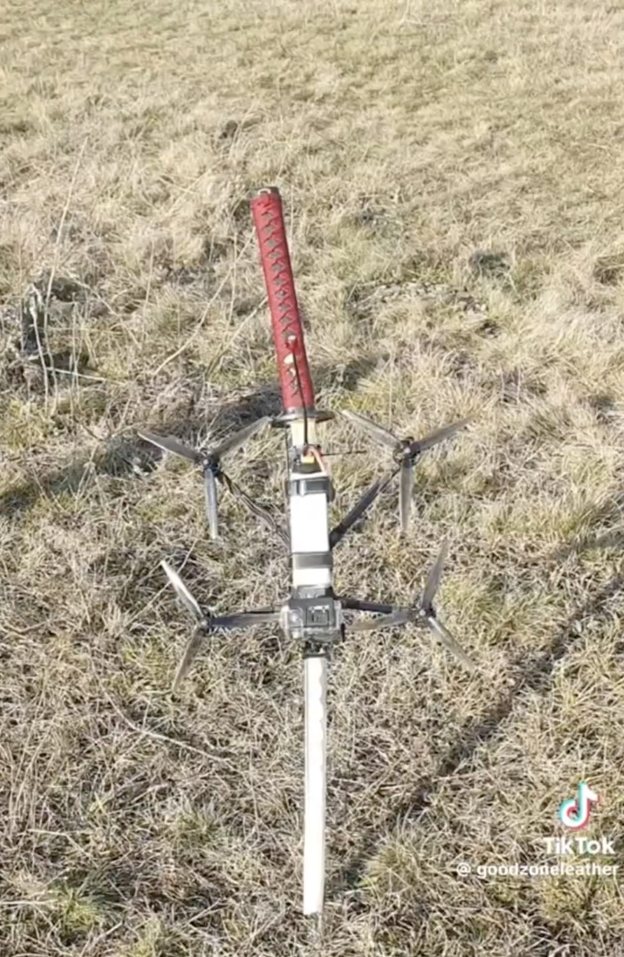 Ukraine's FPV Drone Armed with a Samurai Sword