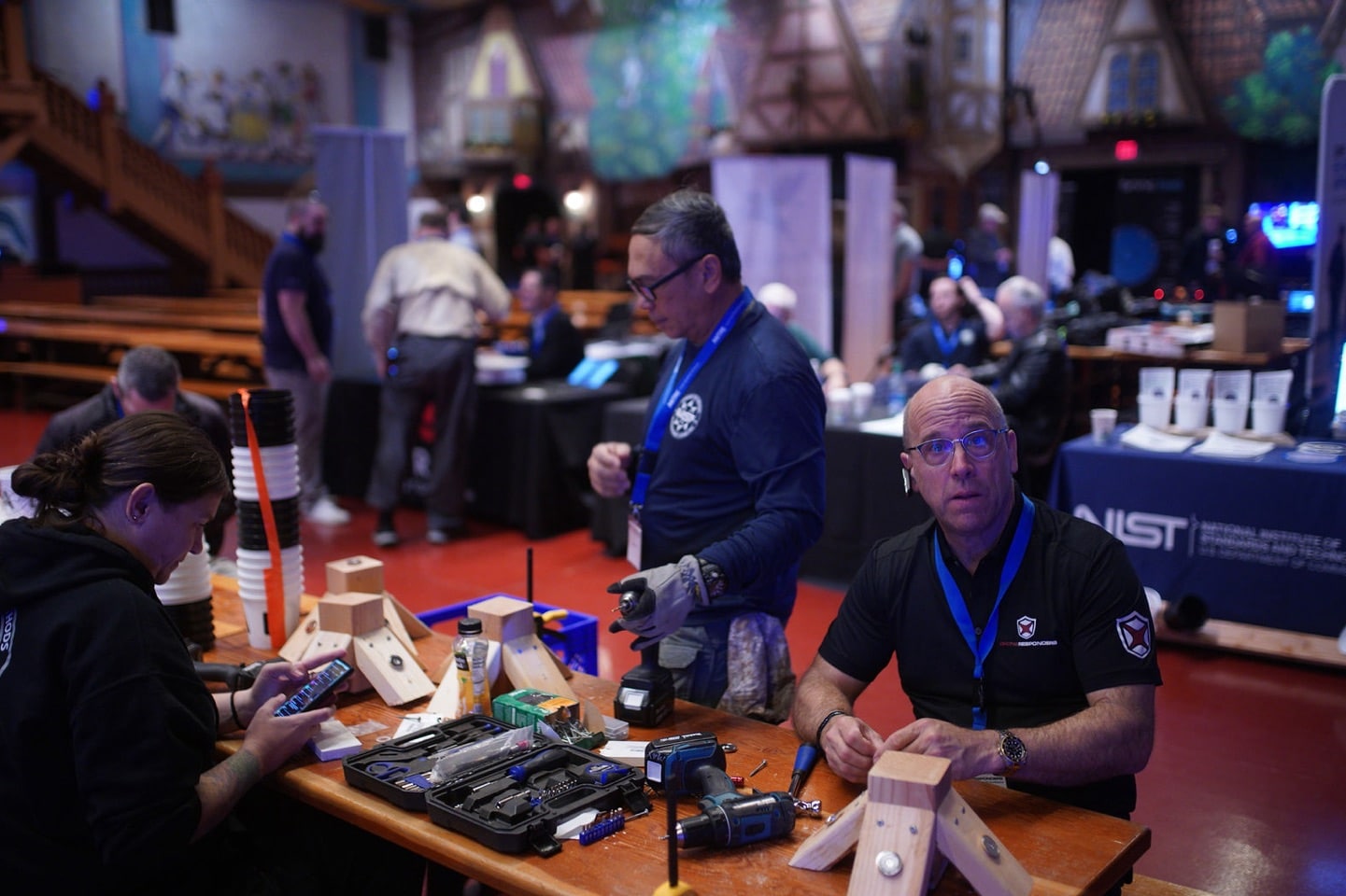 Conference floor at the 2023 National Public Safety UAS Conference.