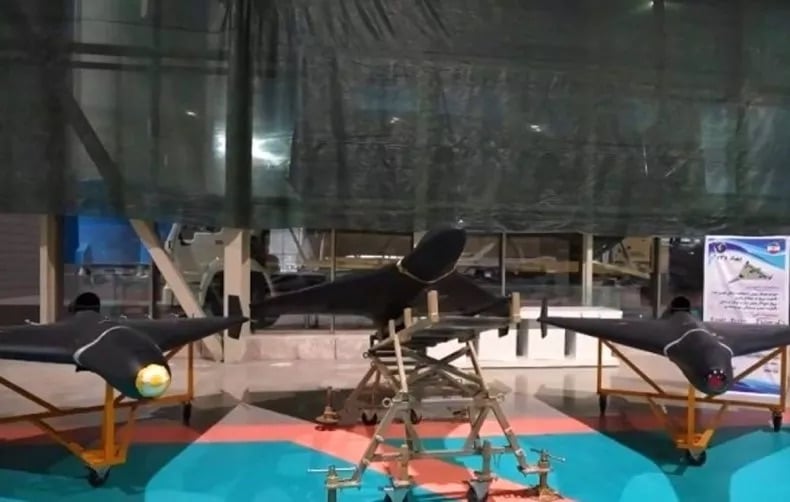 The Shahed-238 kamikaze drone, an upgraded Iranian-designed Shahed flown by Russia.