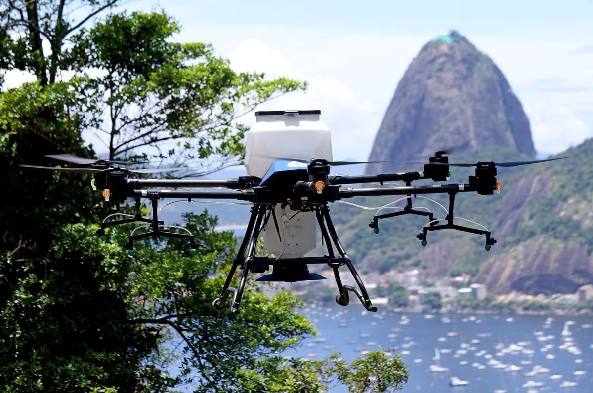 Seed capsules for a drone that can drop 180 of them per minute.