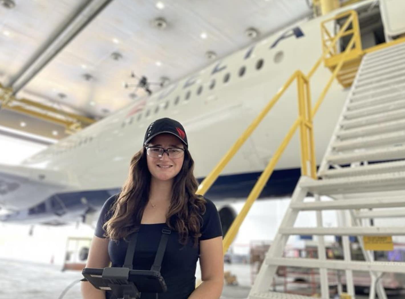 Delta TechOps senior engineer Emma Galarza, who brought drone inspections to the airline.
