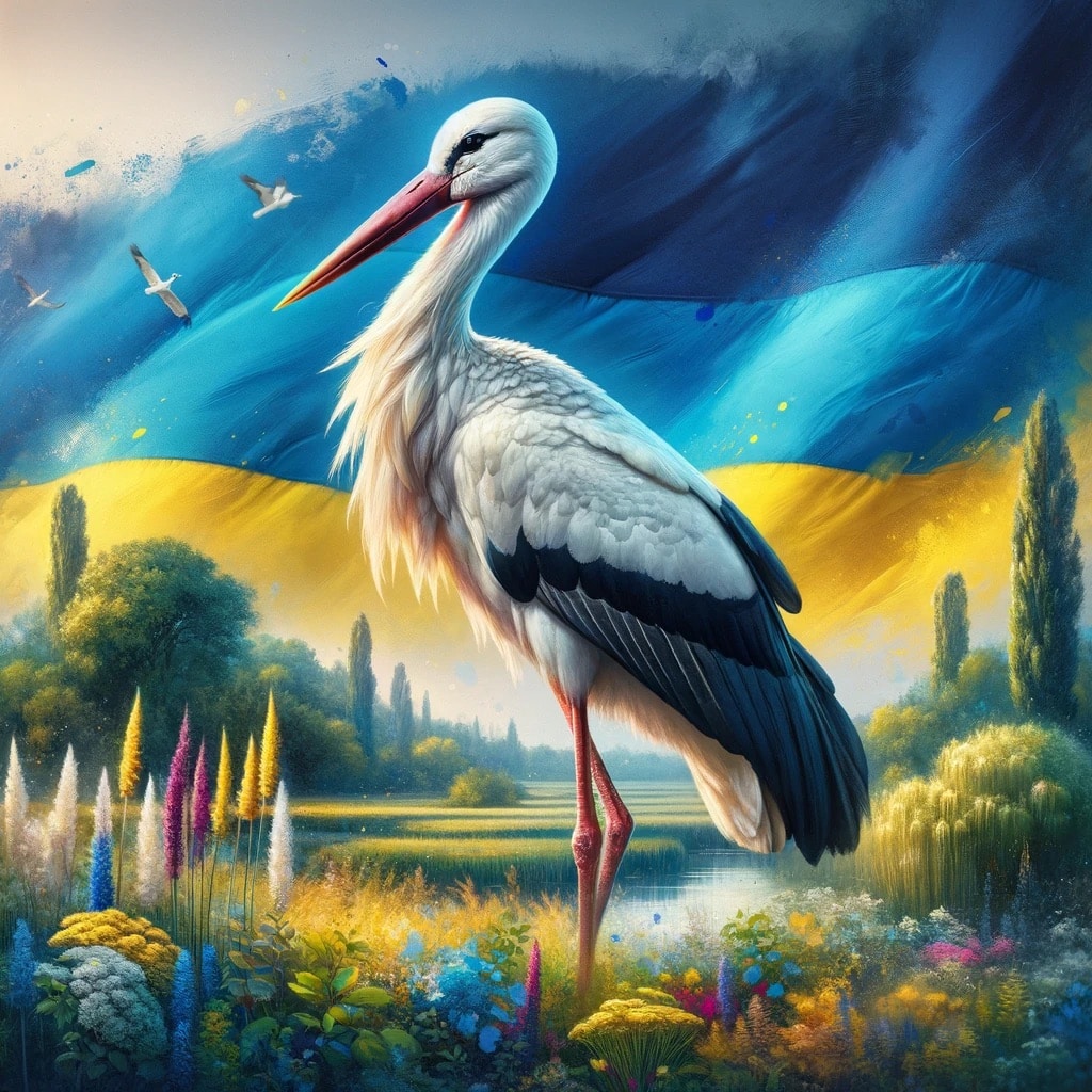 Illustrative image of an AI-guided attack drone accompanying the White Stork report.