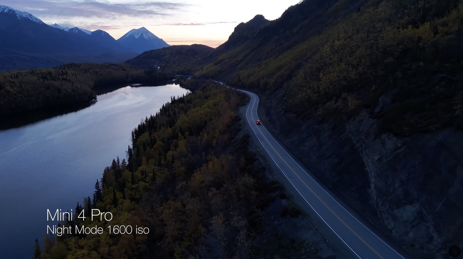 Low-light scene captured with the DJI Mini 4 Pro night mode.