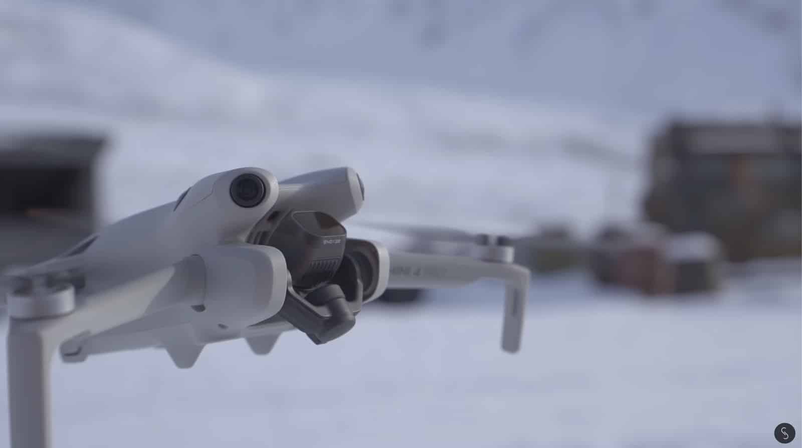 Creative angle from the DJI Mini 4 Pro using its 60-degree gimbal tilt.