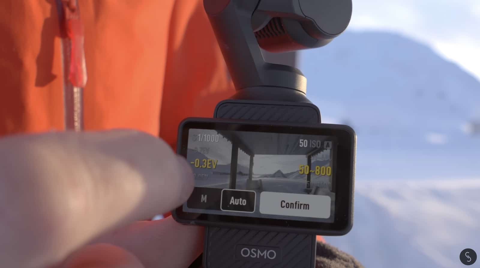 The Pocket 3 mounted on a tripod so Active Track can follow the subject.