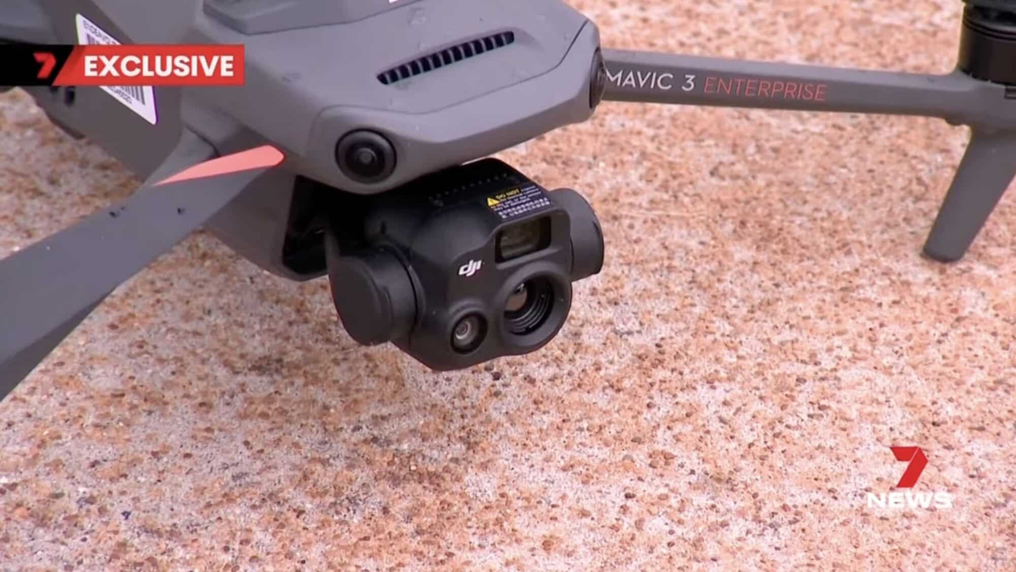 Endeavour Energy drone inspecting powerlines across bushfire-prone terrain in New South Wales.