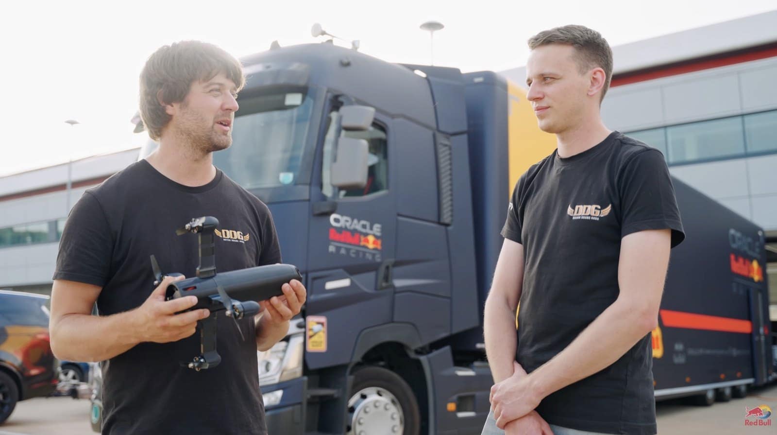 Max Verstappen, Liam Lawson and David Coulthard all featured in the Silverstone filming.