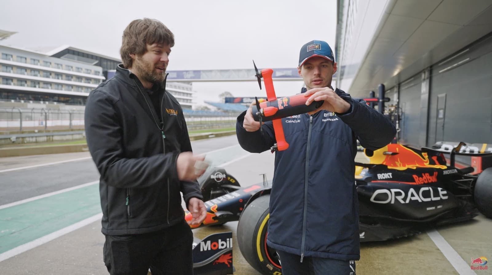 The record camera drone photographed during the Silverstone project.