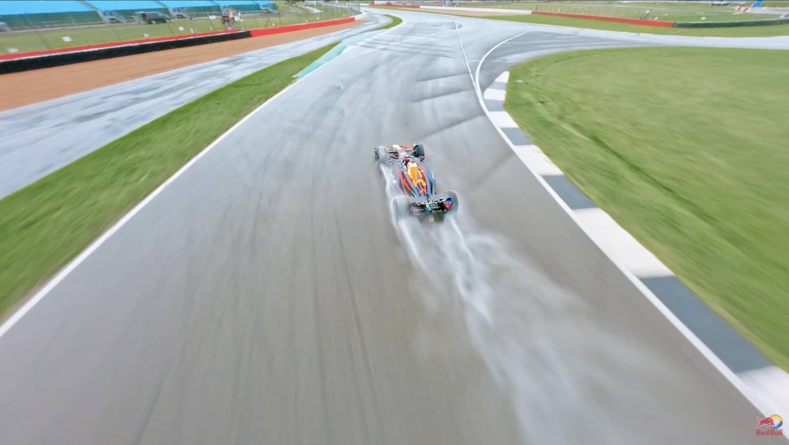 Photograph from the effort to film an F1 car at racing speed.