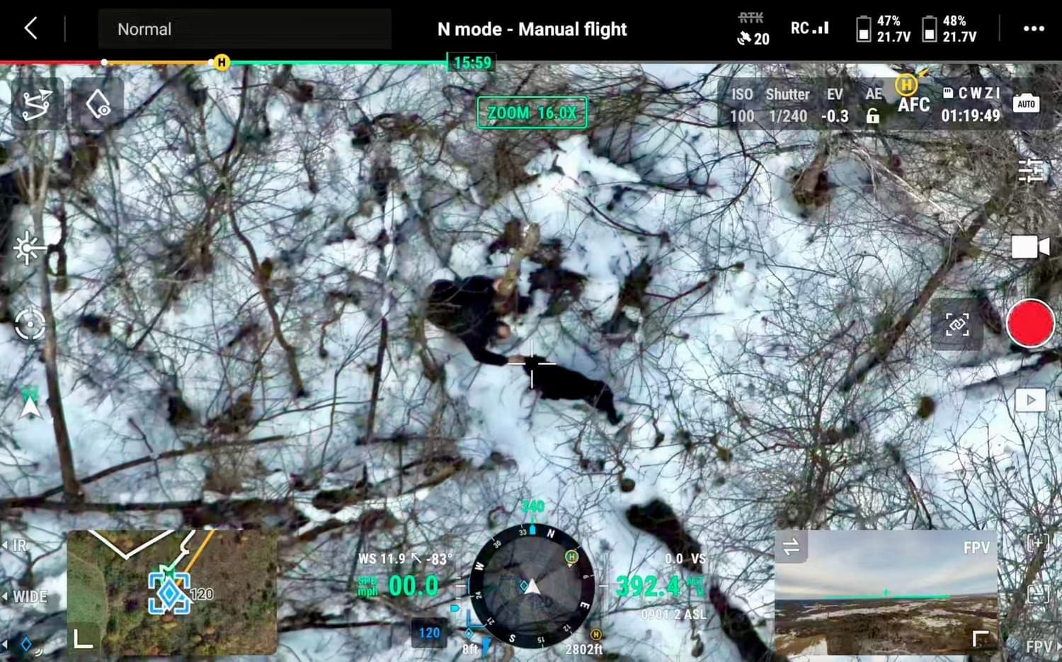 Max, the German shepherd puppy found by a DJI Matrice 30T thermal drone.