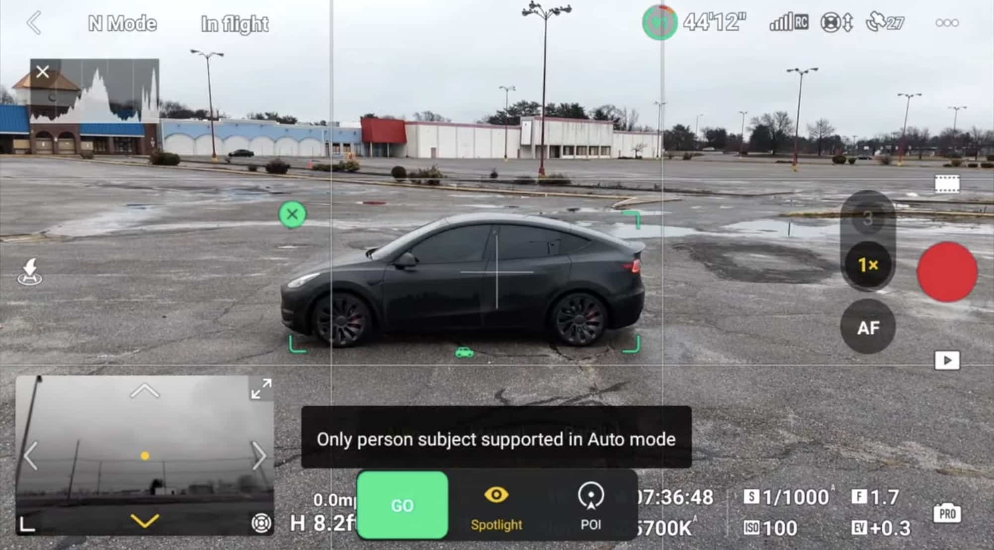 Touch Trace wheel with inner and outer rings setting subject distance.