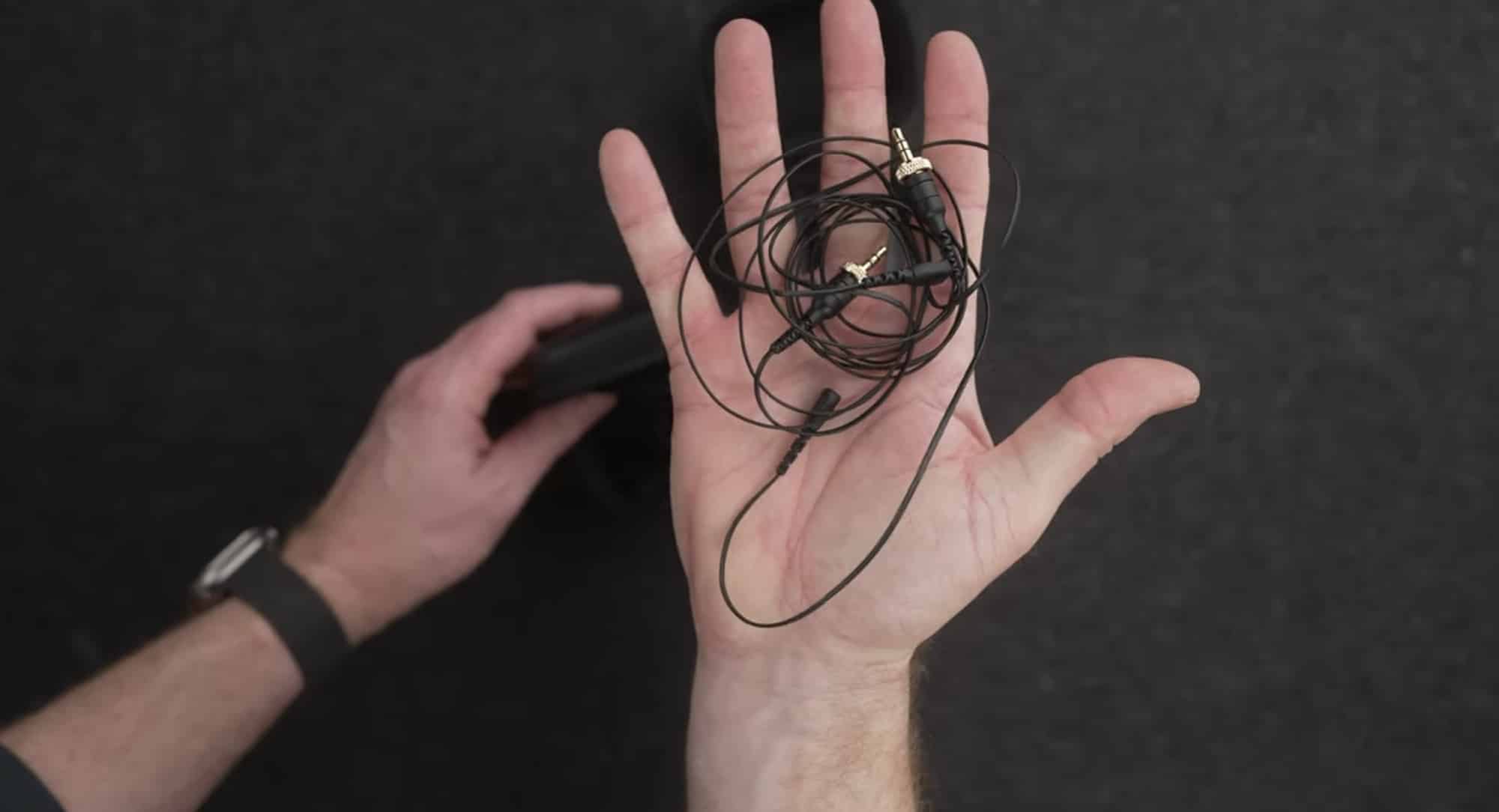 Windscreens and cables packed inside the Rode Wireless Pro case.