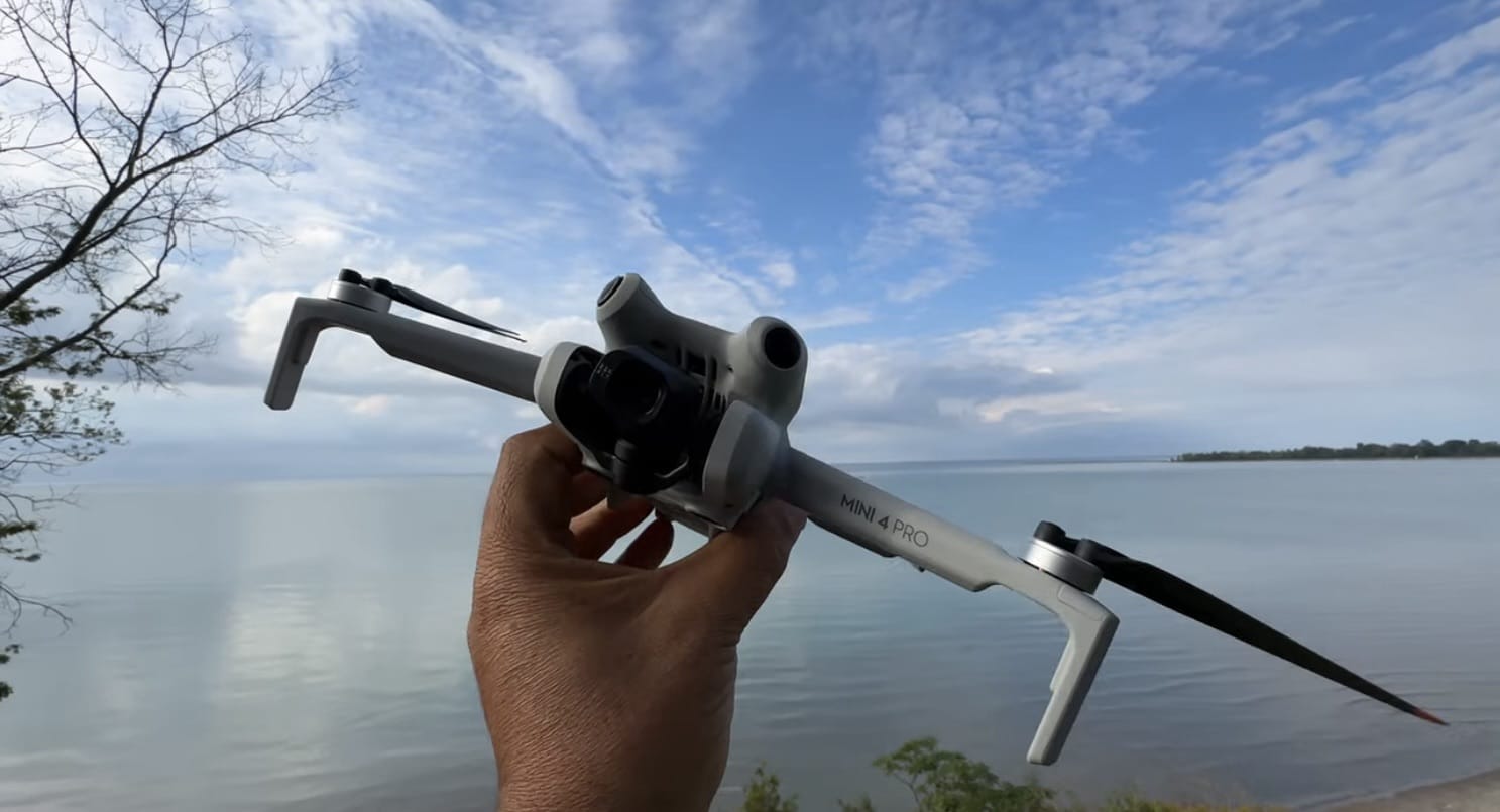 DJI Mini 4 Pro packs small enough to carry in a messenger bag while hiking.
