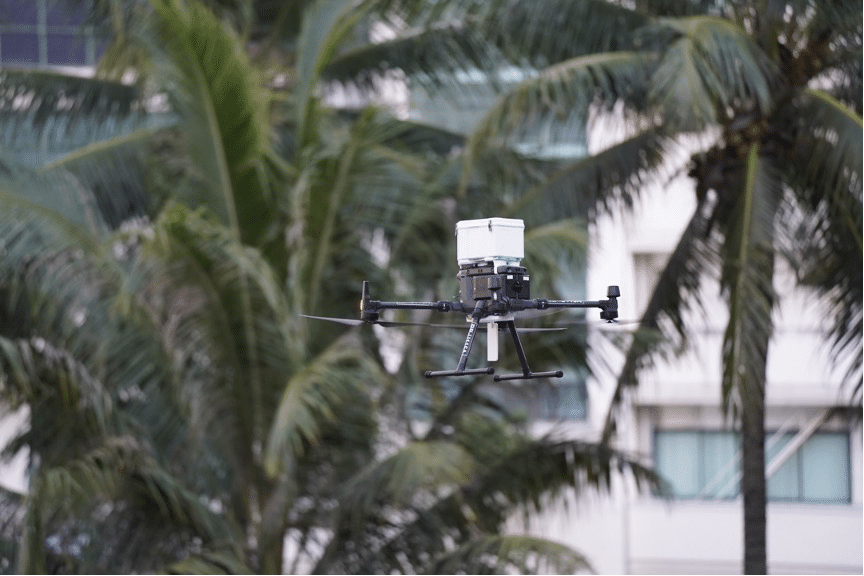 Medical drone delivery operation led by Dr. Heidi Sampang at Philippines Flying Labs.