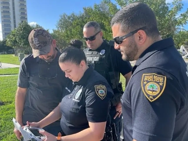 Skydio X10 drone used by the Miami Beach Police Department on patrol.