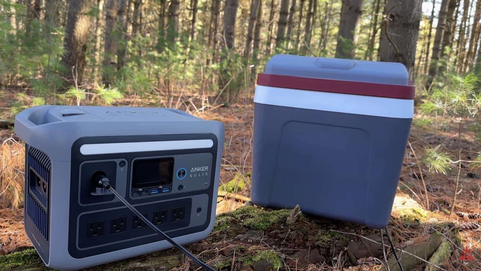 Port bank of the Anker SOLIX C800 Plus with USB-A, USB-C and AC outlets.