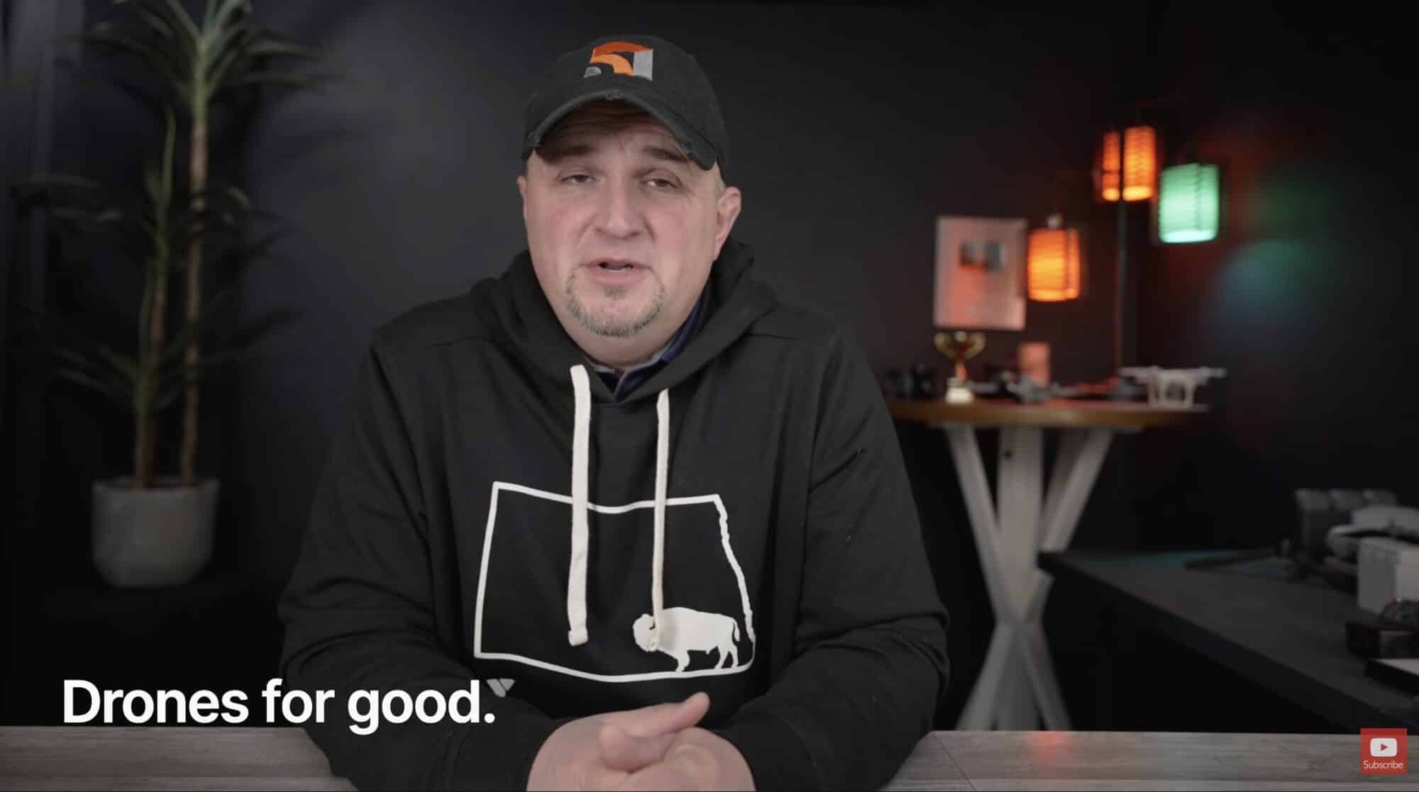 Still from the video accompanying the tip on using your drone for good.